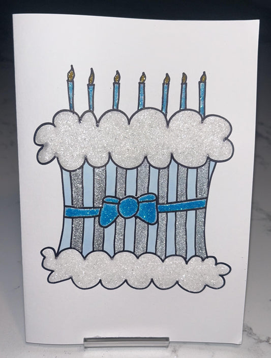 Happy Birthday Card - Blue
